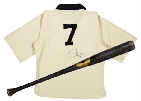 2003 Kenny Lofton Pittsburgh Pirates Game Used and Signed Turn Back the Clock Jersey & Game Used Sam Bat (PSA/DNA GU 9)